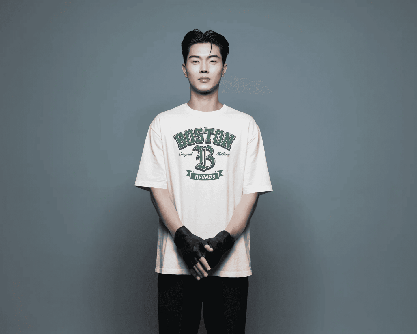 BYCADS Boston Graphic Oversized T-Shirt – Unisex Streetwear Cotton Blend t shirt