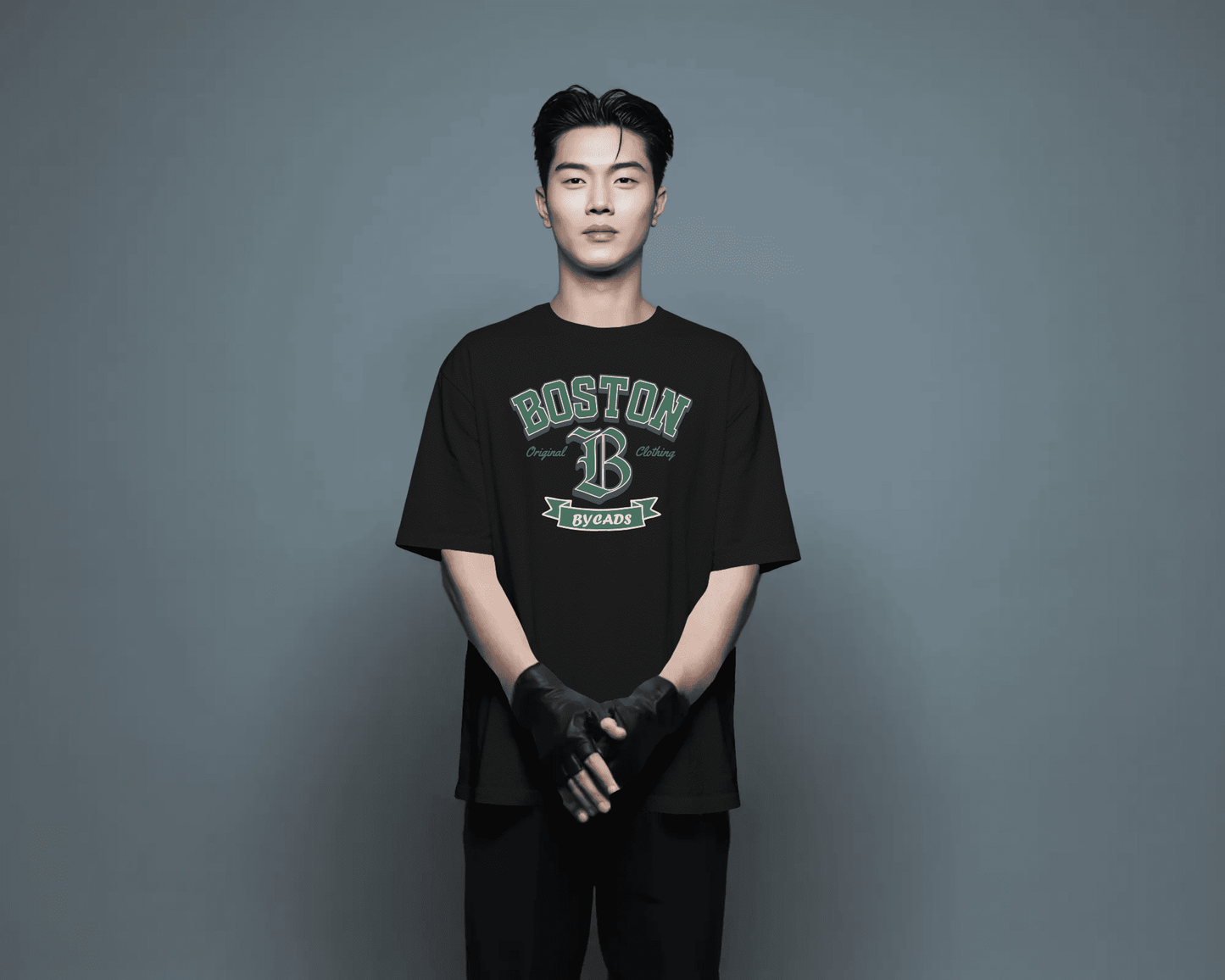 BYCADS Boston Graphic Oversized T-Shirt – Unisex Streetwear Cotton Blend t shirt