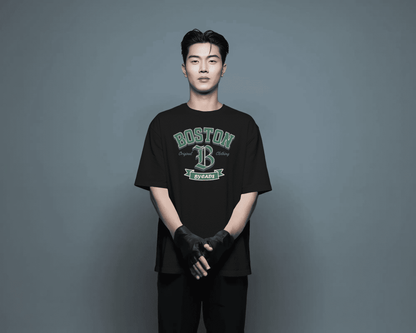 BYCADS Boston Graphic Oversized T-Shirt – Unisex Streetwear Cotton Blend t shirt