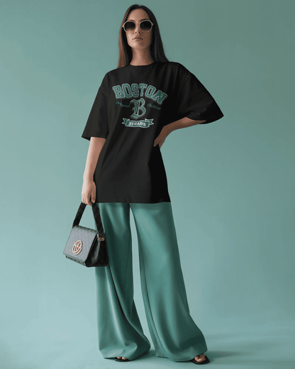 BYCADS Boston Graphic Oversized T-Shirt – Unisex Streetwear Cotton Blend t shirt