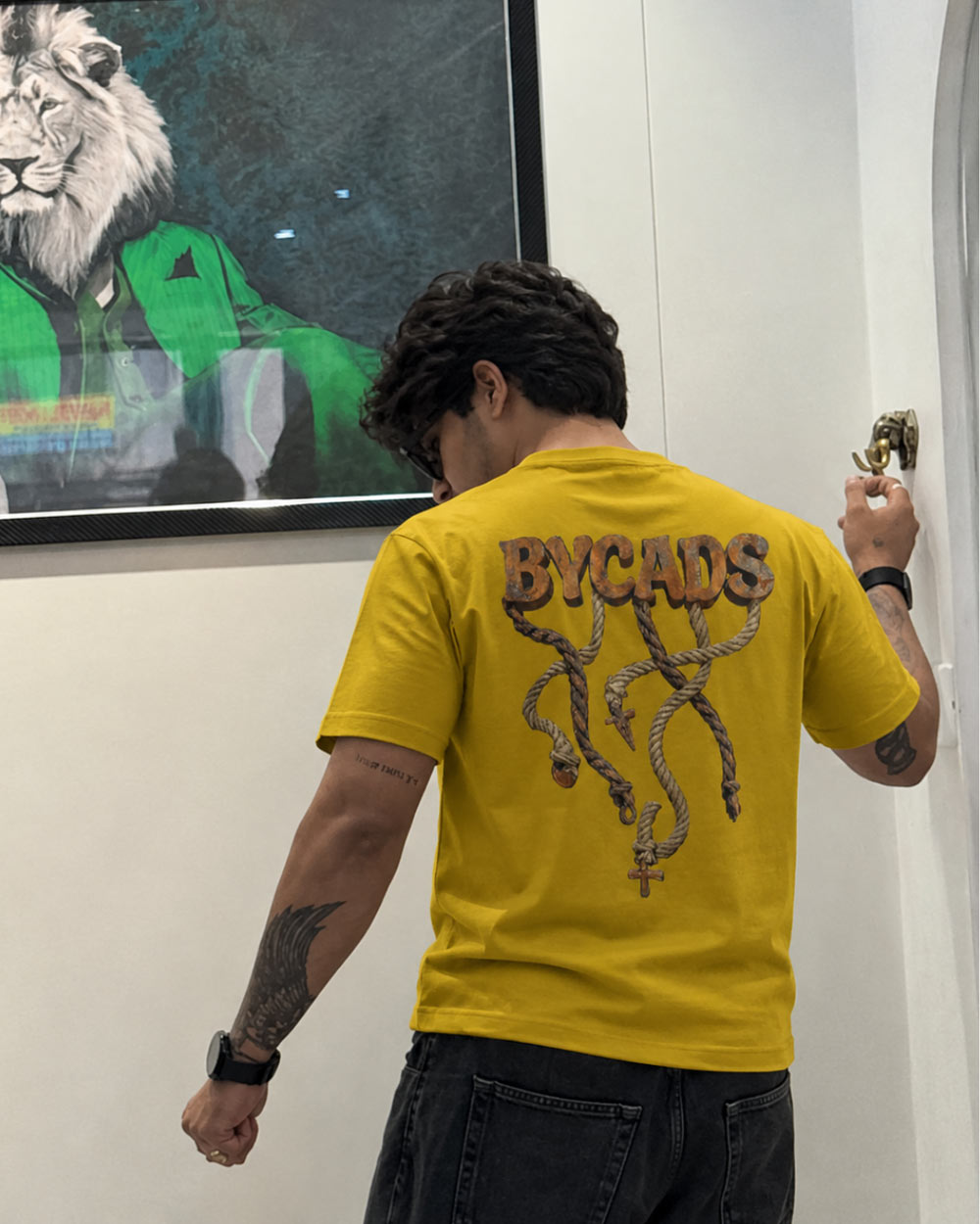 BYCADS Oversized Graphic T-Shirt – 100% Cotton Drop Shoulder Relaxed Fit Streetwear T-shirt