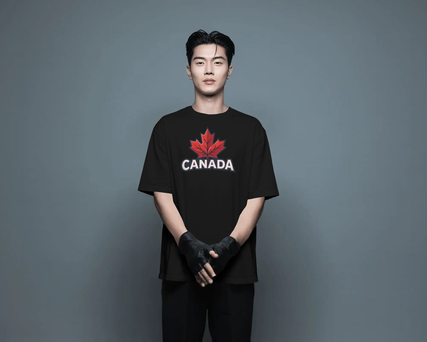 BYCADS Canada Maple Leaf Oversized Cotton Blend T-Shirt | Premium Streetwear Graphic T-Shirt
