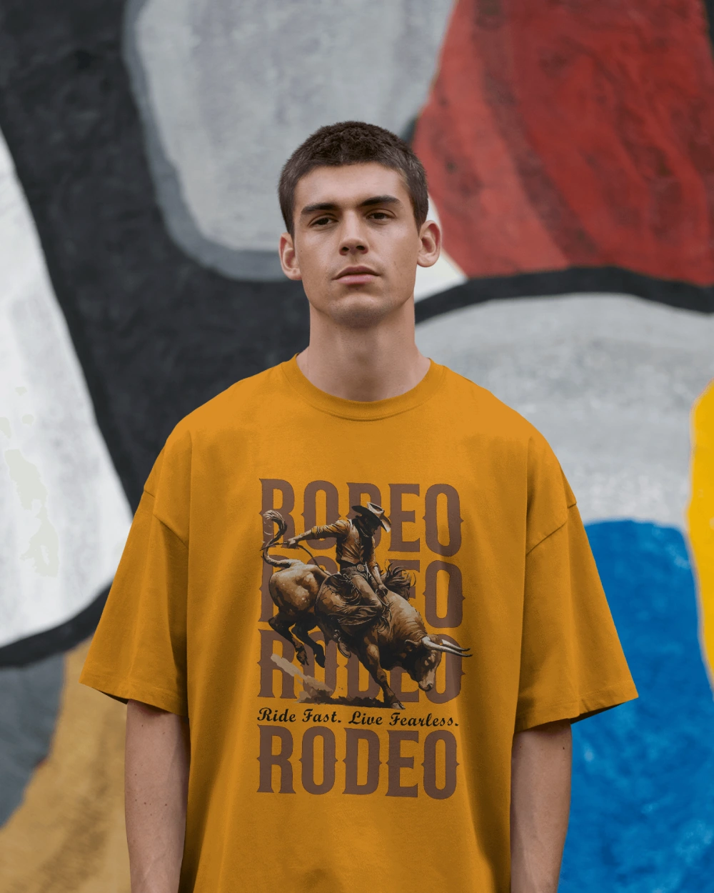 “RODEO RUSH” Bull Rider Graphic T-shirt