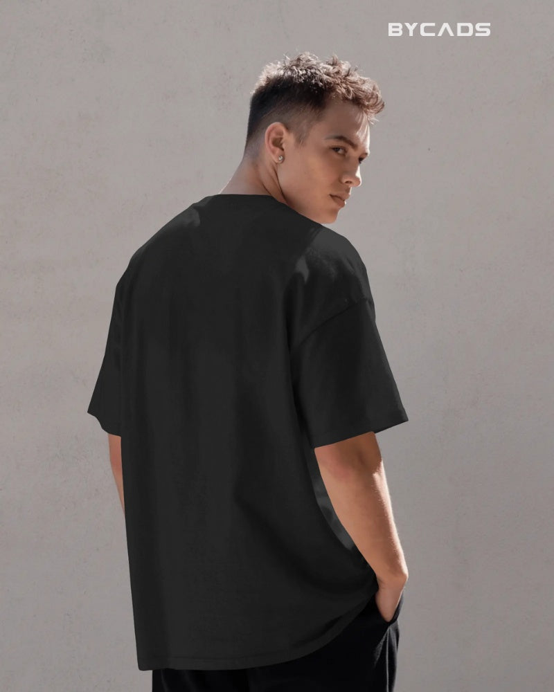 Boots On The Ground Printed Oversized T-Shirt for Men