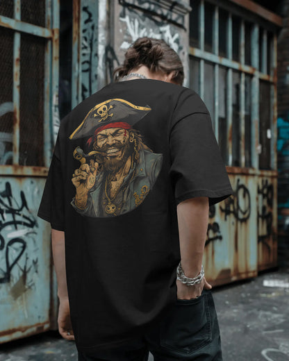 Rogue Pirate Illustration Oversized Graphic T-Shirt for Men – Bycads Signature Drop