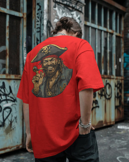 Rogue Pirate Illustration Oversized Graphic T-Shirt for Men – Bycads Signature Drop