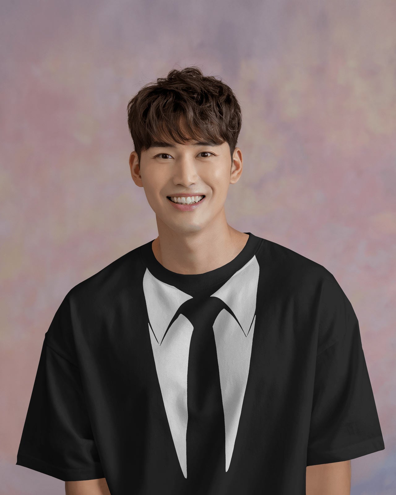 SUIT UP Minimal Collar Illusion Oversized Bycads T-Shirt