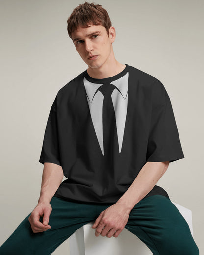 SUIT UP Minimal Collar Illusion Oversized Bycads T-Shirt
