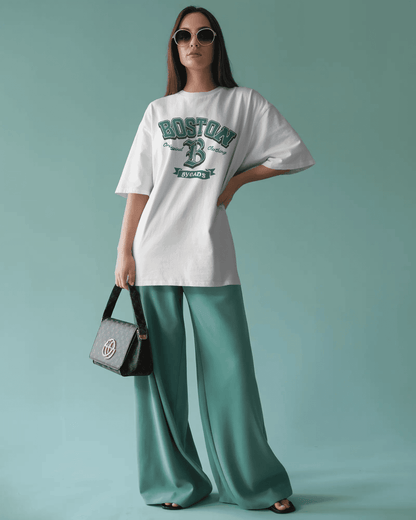 BYCADS Boston Graphic Oversized T-Shirt – Unisex Streetwear Cotton Blend t shirt