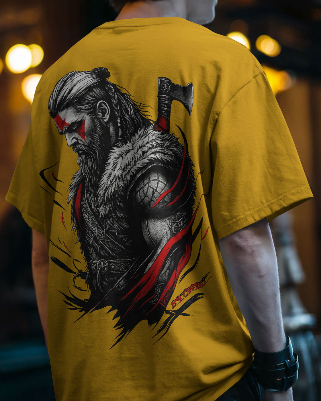 “The Viking’s Wrath” Oversized Warrior T-shirt By Bycads