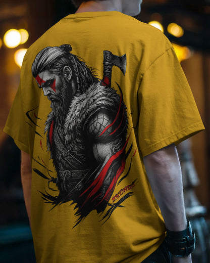 “The Viking’s Wrath” Oversized Warrior T-shirt By Bycads