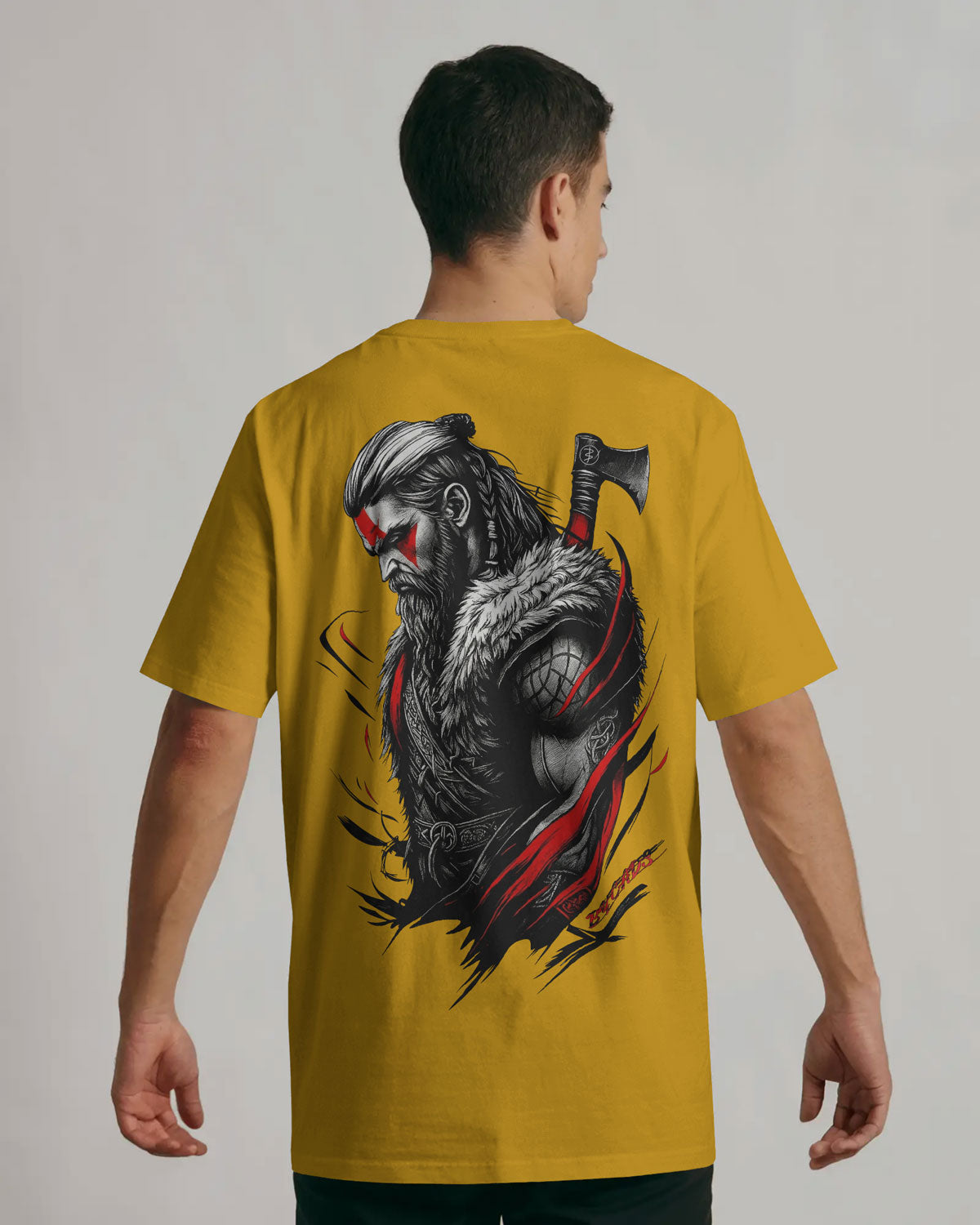 “The Viking’s Wrath” Oversized Warrior T-shirt By Bycads