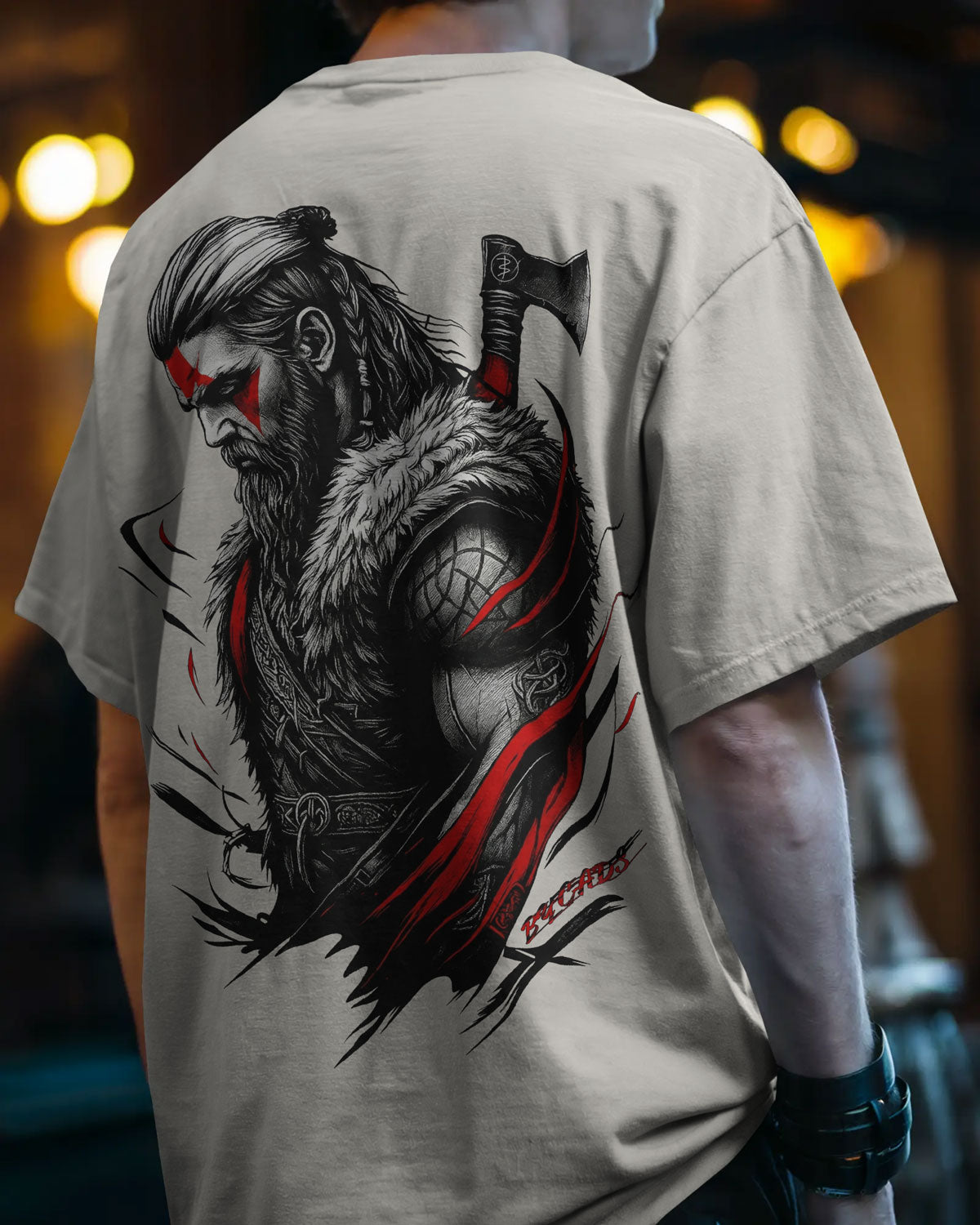 “The Viking’s Wrath” Oversized Warrior T-shirt By Bycads