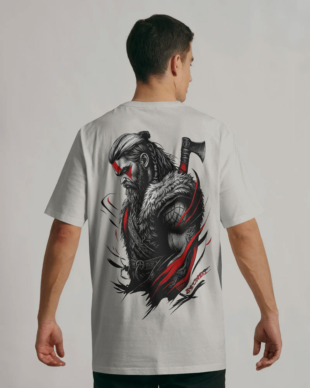 “The Viking’s Wrath” Oversized Warrior T-shirt By Bycads
