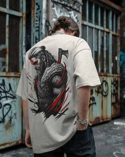 “The Viking’s Wrath” Oversized Warrior T-shirt By Bycads