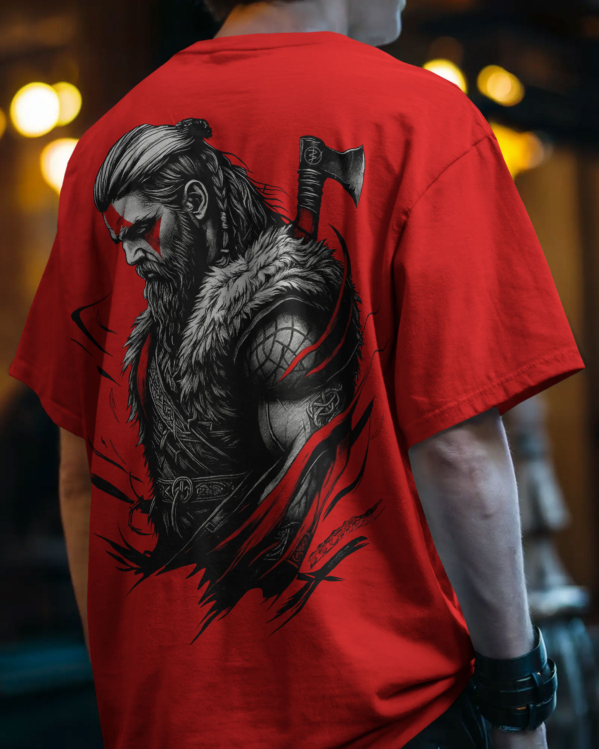 “The Viking’s Wrath” Oversized Warrior T-shirt By Bycads