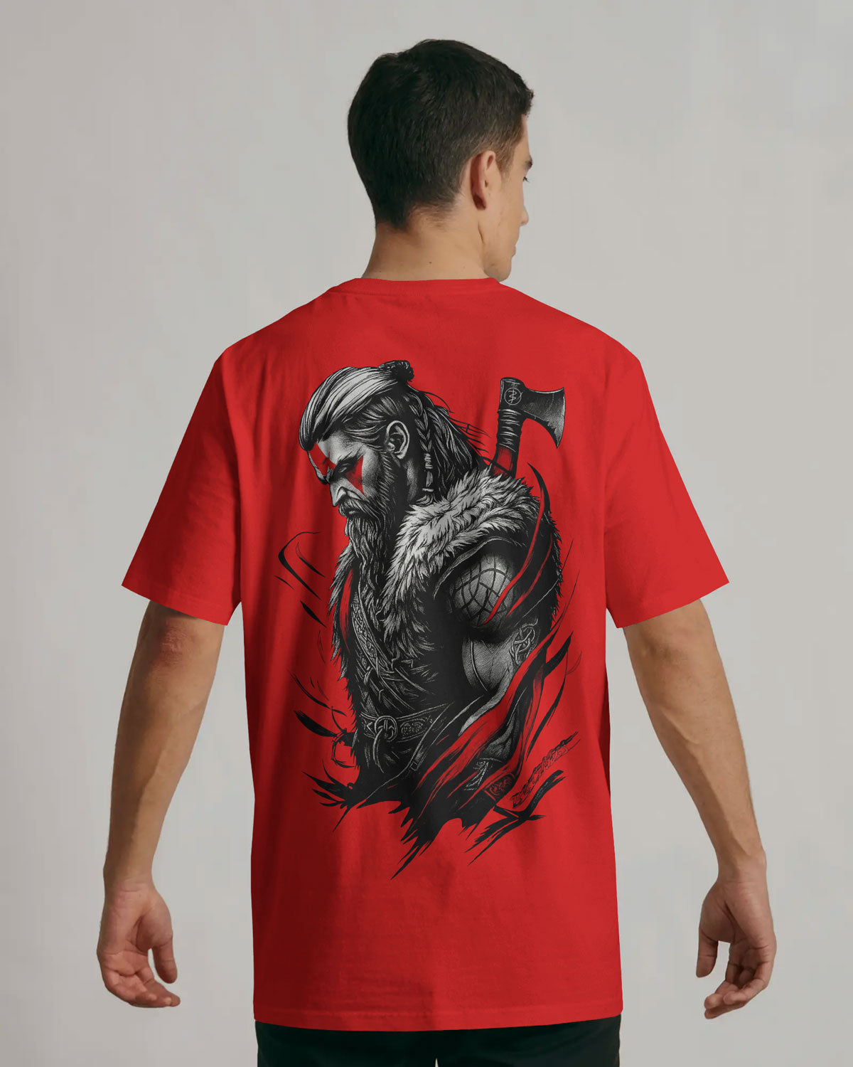 “The Viking’s Wrath” Oversized Warrior T-shirt By Bycads