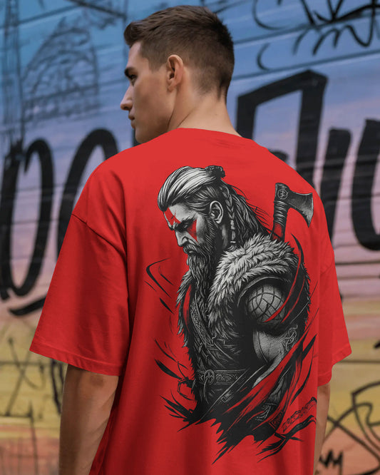 “The Viking’s Wrath” Oversized Warrior T-shirt By Bycads
