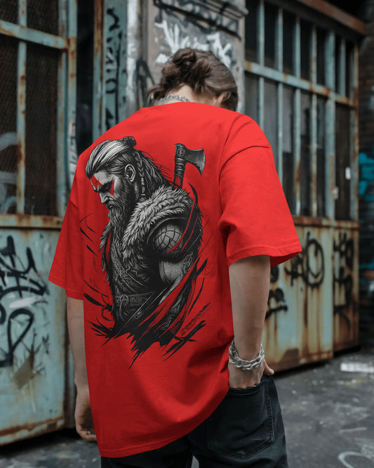 “The Viking’s Wrath” Oversized Warrior T-shirt By Bycads