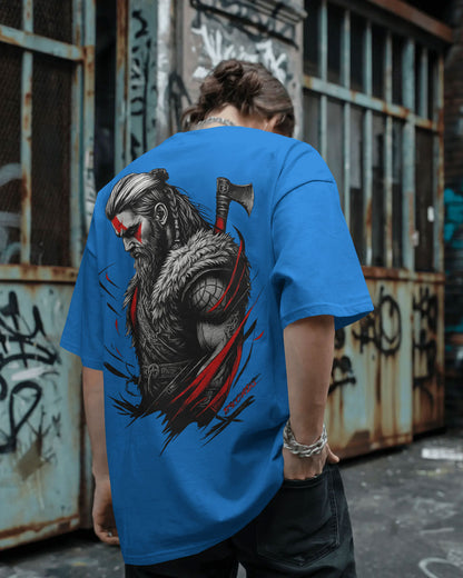 “The Viking’s Wrath” Oversized Warrior T-shirt By Bycads