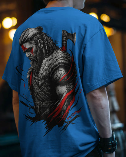 “The Viking’s Wrath” Oversized Warrior T-shirt By Bycads
