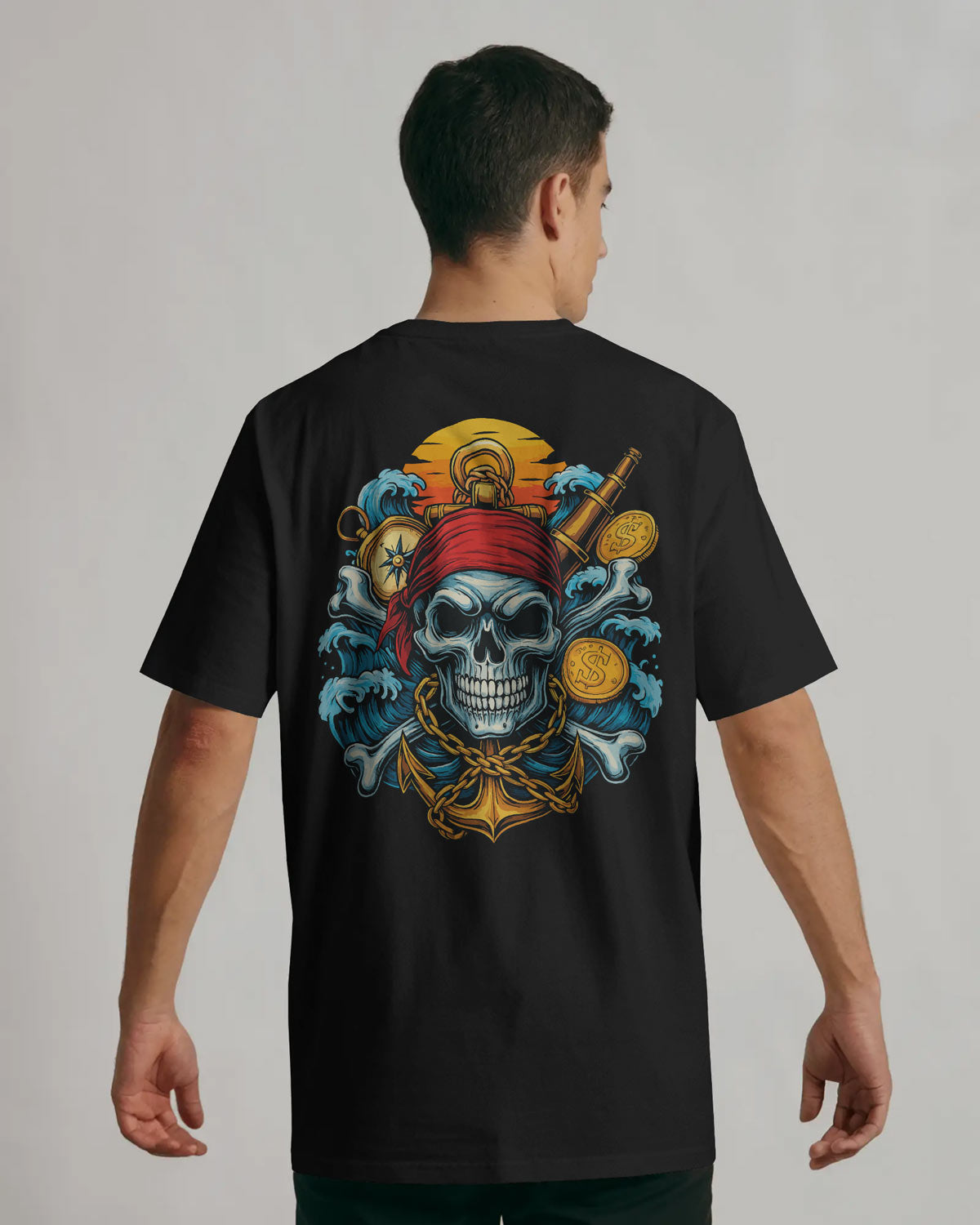 Treasure Hunt Skull Pirate T-Shirt – BYCADS Deep Sea Rebels Drop