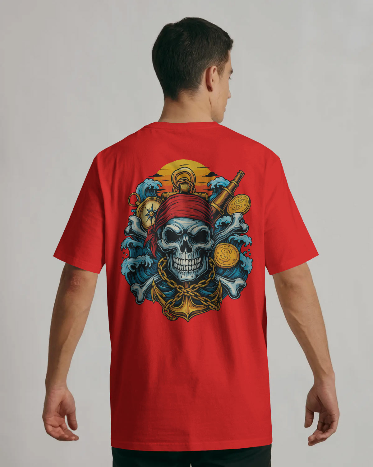 Treasure Hunt Skull Pirate T-Shirt – BYCADS Deep Sea Rebels Drop