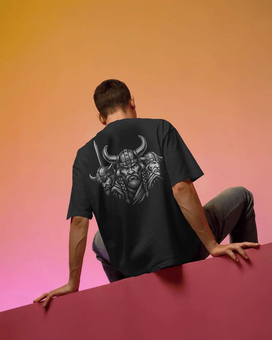 Triple Viking Warriors Oversized T-Shirt – Norse Legends by Bycads