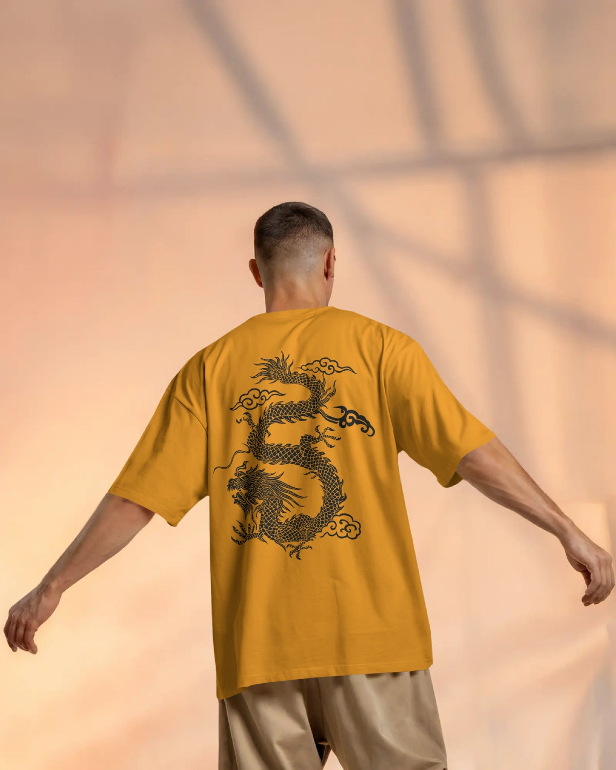 Unique Red Dragon – Oversized Urban Warrior T-Shirt