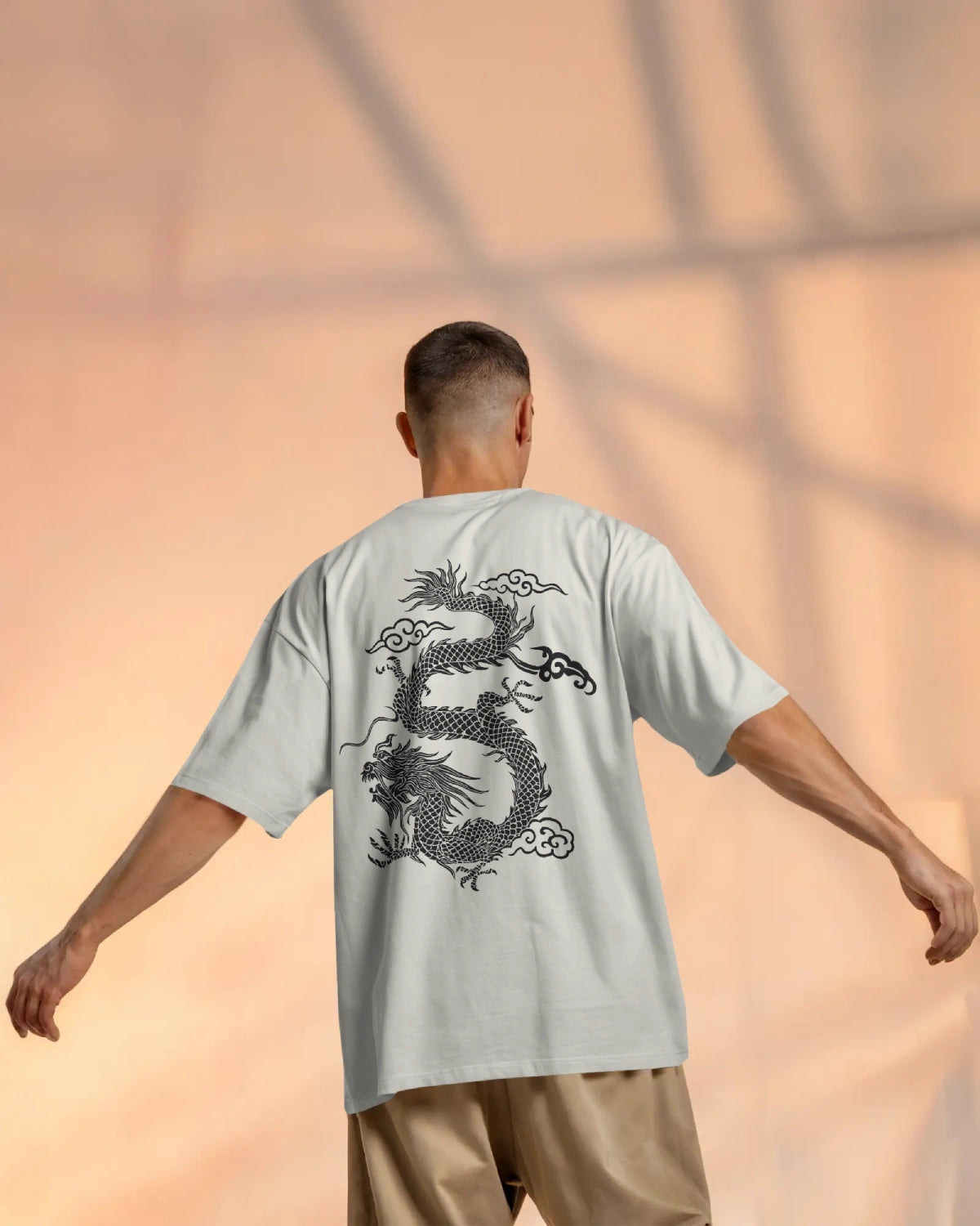Unique Red Dragon – Oversized Urban Warrior T-Shirt
