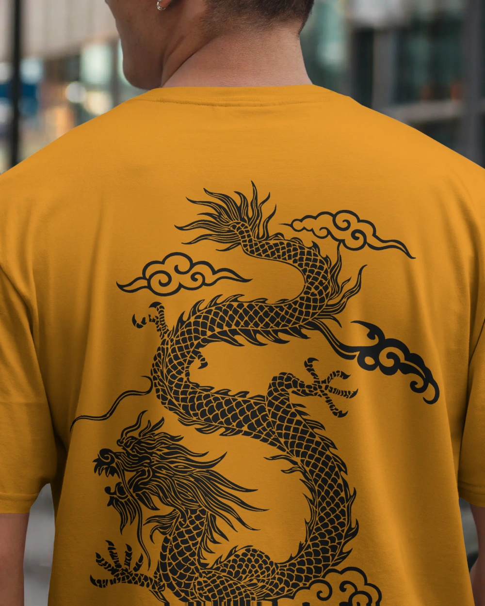 Unique Red Dragon – Oversized Urban Warrior T-Shirt