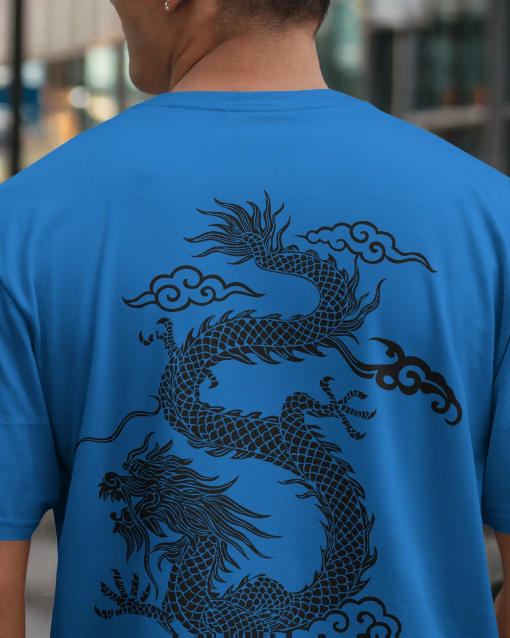 Unique Red Dragon – Oversized Urban Warrior T-Shirt