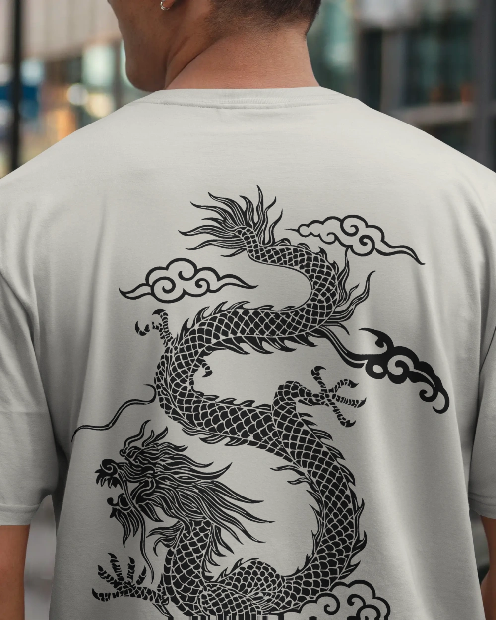 Unique Red Dragon – Oversized Urban Warrior T-Shirt