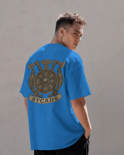 Viking Rune Shield Oversized T-Shirt – Nordic Warrior Series by Bycads
