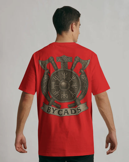 Viking Rune Shield Oversized T-Shirt – Nordic Warrior Series by Bycads