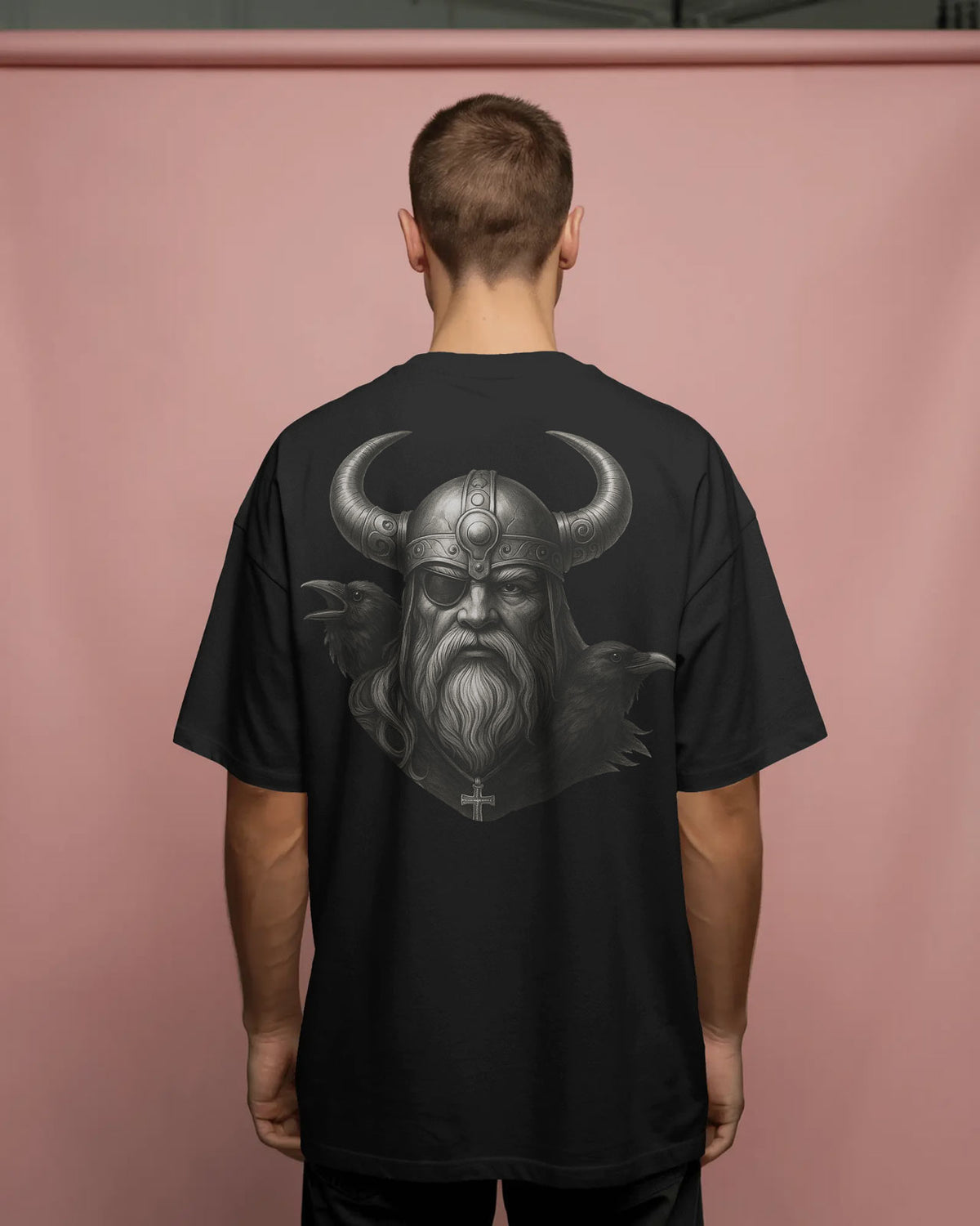 Viking Warrior Oversized T-Shirt for Men – Norse Streetwear by Bycads
