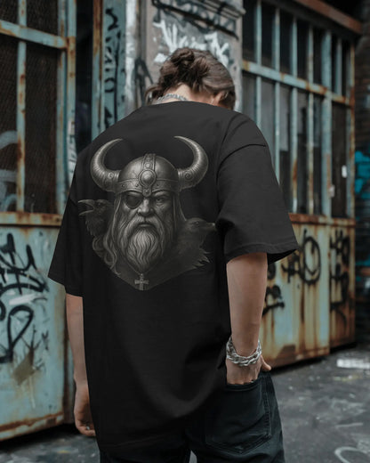 Viking Warrior Oversized T-Shirt for Men – Norse Streetwear by Bycads