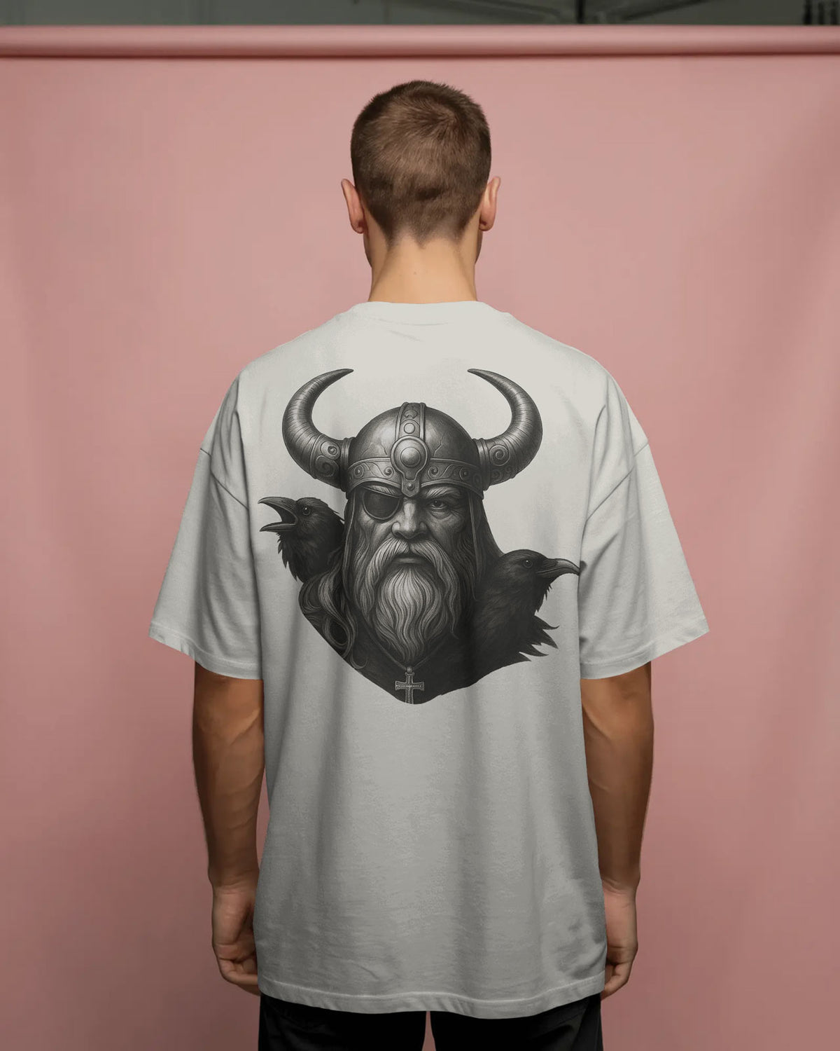 Viking Warrior Oversized T-Shirt for Men – Norse Streetwear by Bycads