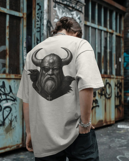 Viking Warrior Oversized T-Shirt for Men – Norse Streetwear by Bycads