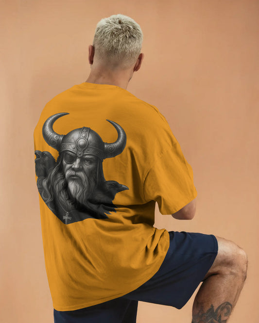 Viking Warrior Oversized T-Shirt for Men – Norse Streetwear by Bycads