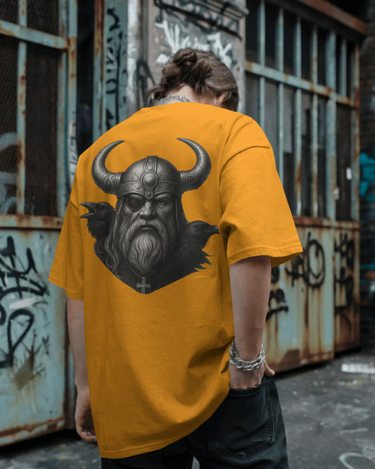Viking Warrior Oversized T-Shirt for Men – Norse Streetwear by Bycads