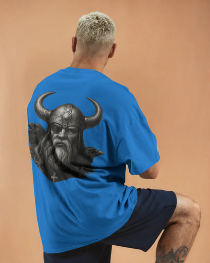 Viking Warrior Oversized T-Shirt for Men – Norse Streetwear by Bycads