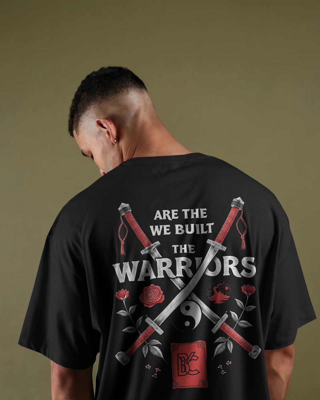 Warrior Spirit Oversized T-Shirt for Men – Samurai Streetwear by Bycads