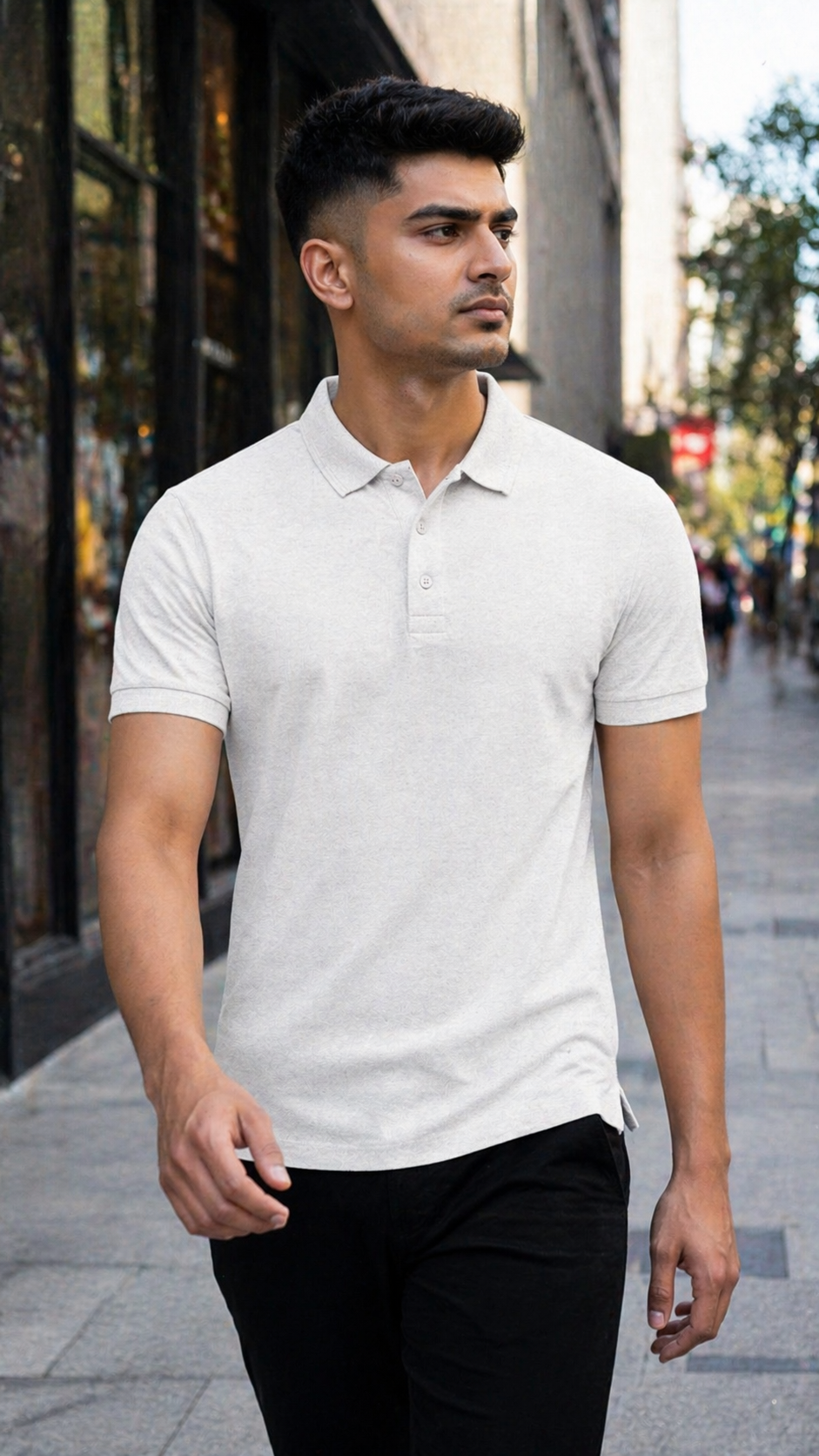 BYCADS Clean White Polo T-Shirt – Classic Cotton Minimal Essential