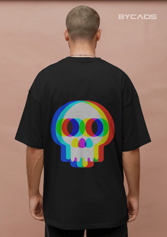 BYCADS Glitch Skull Streetwear Tee – Bold Pixel Identity Drop