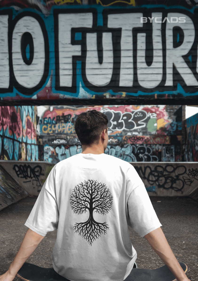 Tree of Life Oversized T-Shirt for Men – Nature Streetwear by Bycads