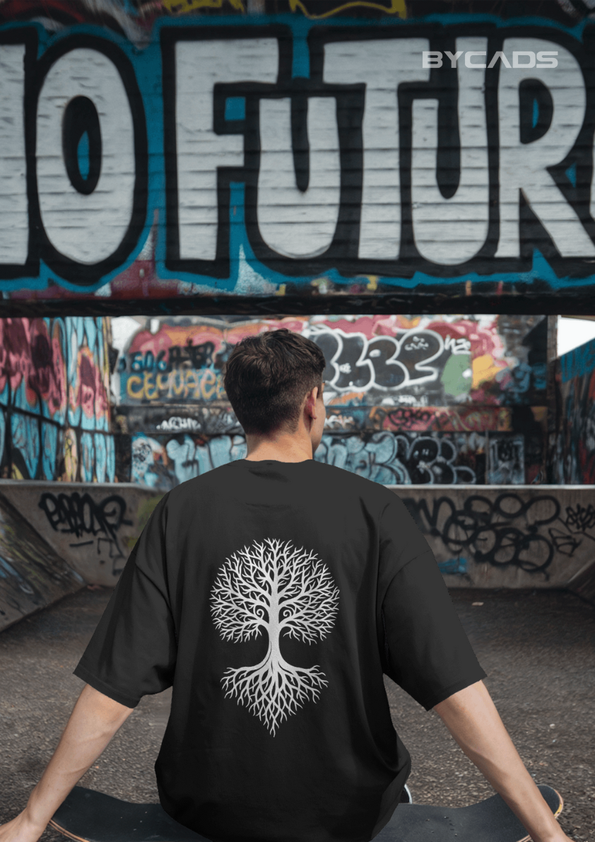 Tree of Life Oversized T-Shirt for Men – Nature Streetwear by Bycads