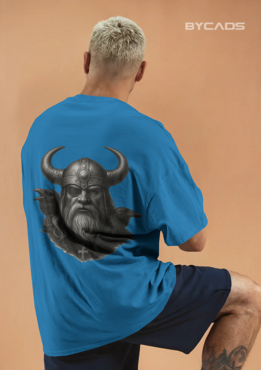 Viking Warrior Oversized T-Shirt for Men – Norse Streetwear by Bycads
