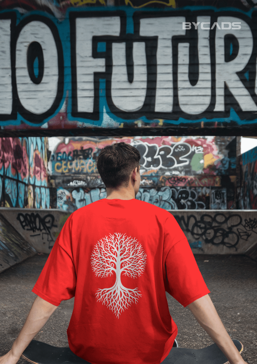 Tree of Life Oversized T-Shirt for Men – Nature Streetwear by Bycads