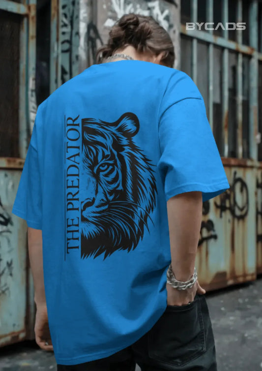 Predator Tiger Oversized T-Shirt for Men – Streetwear by Bycads
